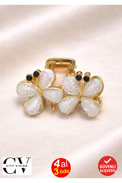 cityvision Agrafă de păr pentru femei, în formă de fluture, cu aspect de perl...