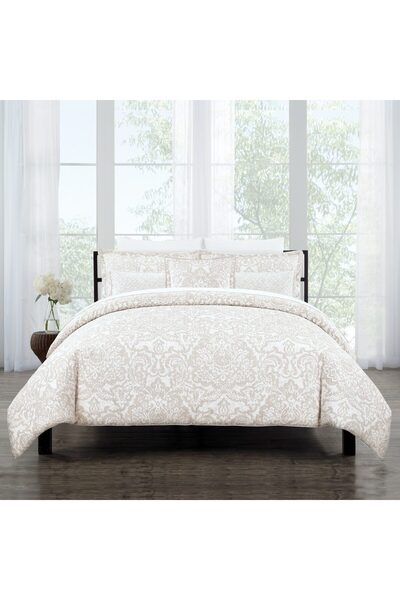 Orange Bed & Bath Beige Exeter | 100% Cotton Single Duvet Cover Set (3 Pieces)