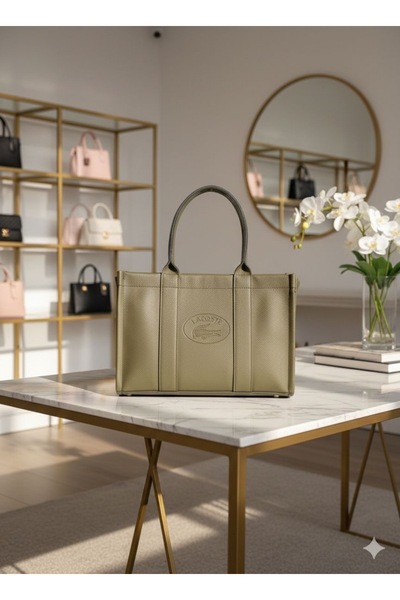 Scent Bag Kadın Timsah Logo Baskılı Kanvas El Çantası İş Ve Günlük Kullanım O...