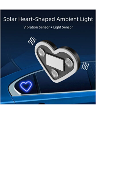 OEM Decorative solar LED lamp Heart type, for car and interior, 1 piece