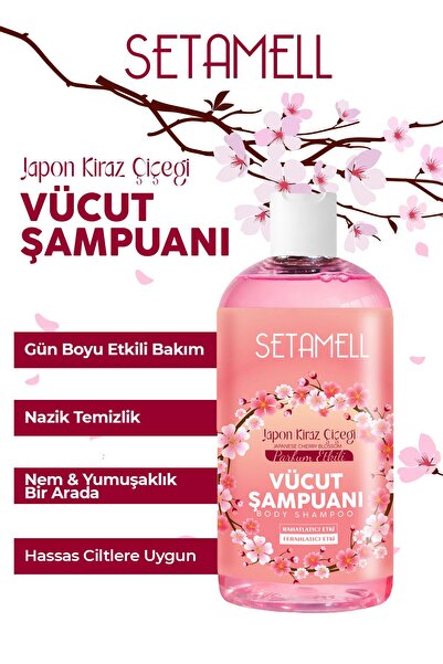 Setamell Arındırıcı Ferahlatıcı Nemlendirici Japon Kiraz Çiçeği Vücut Şampuanı