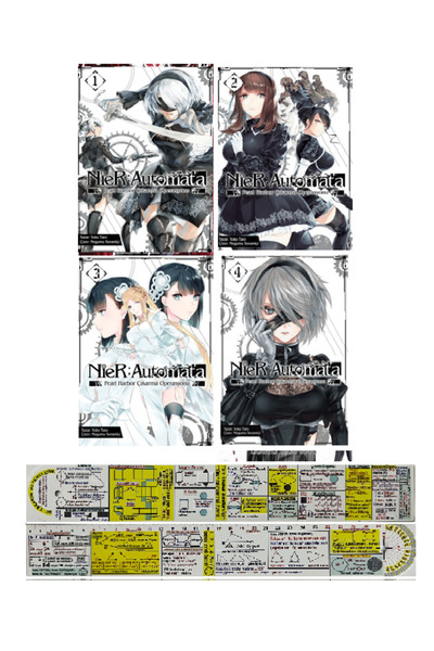 Komik Şeyler Nier Automata 1-2-3-4. Ciltler Manga Seti + Özel Cetvel