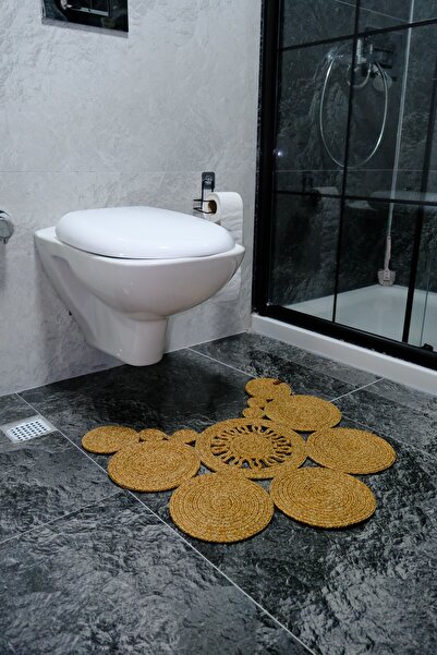 ANS HOME ART Jüt, Paspas, Banyo Paspası, Klozet Önü Paspası, Klozet Paspas, Ç...