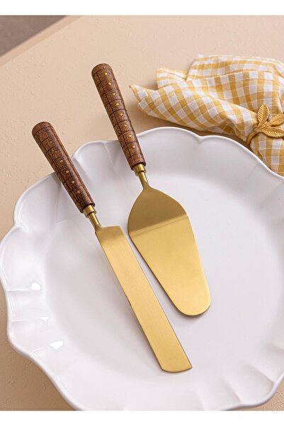 The Mia Wood Pasta Serving Set 2 Pieces