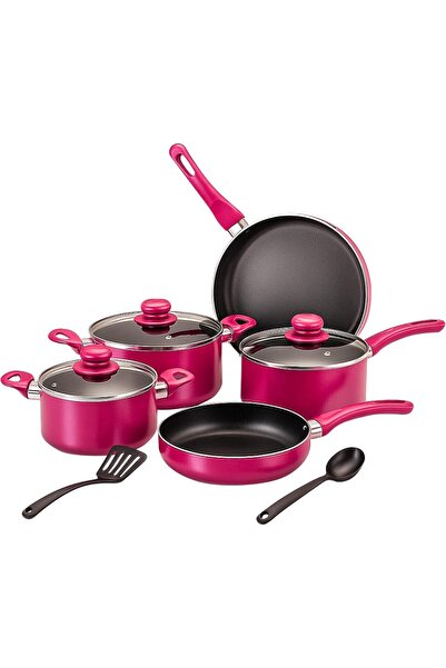 Kawashi 10-Piece Non-Stick Cookware Set | Durable Aluminum Pots & Pans with Lids