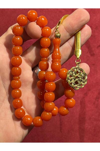 TTS TÜRK TESBİH SANATI سبحة كروية من خشب الكهرمان المضغوط