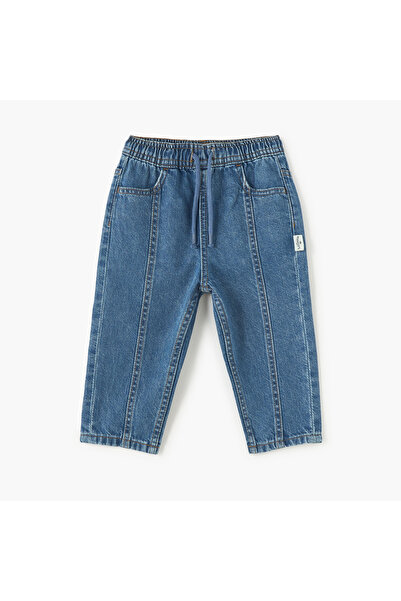 Lee Cooper Solid Jeans with Drawstring Closure and Pockets