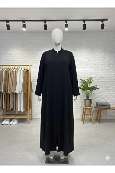 fariza tekstil فستان كبير الحجم من قماش محبوك مع تفاصيل حجرية