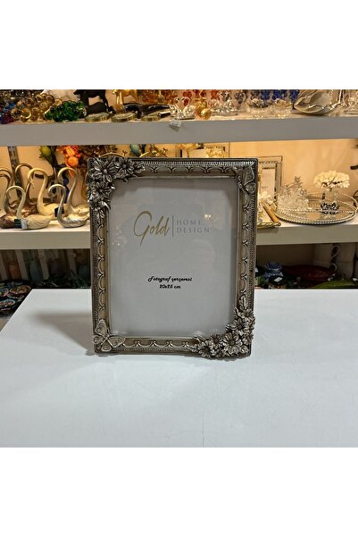 goldhomedesign Kelebek & Papatya Detaylı Dekoratif Fotoğraf Çerçevesi 20x25