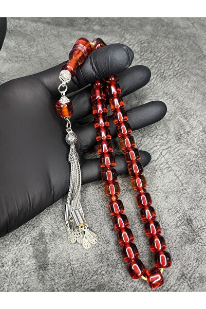 Mos Tespih Large Size High-End Special Design Tassel Tightened Amber Prayer B...