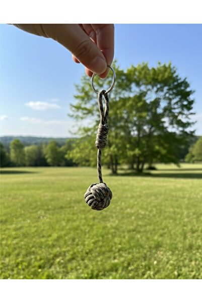 mibales سلسلة مفاتيح من حبل الباراكورد بنمط عسكري كاكي