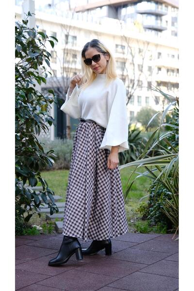 SERENCEE Winter Mevlana Skirt with Elastic Waist