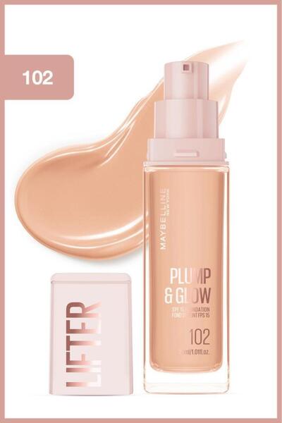 Maybelline New York كريم أساس لتفتيح البشرة يحتوي على النياسيناميد وحمض الهيالورونيك - 102
