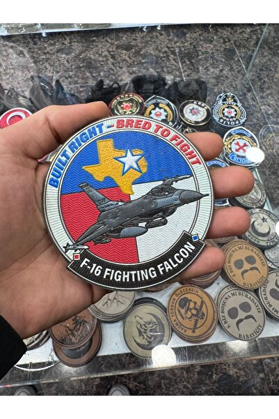 Ö ÖZMERT ASKERİ MALZEME F-16 Uçak Armalı Patch pvc Cırtlı