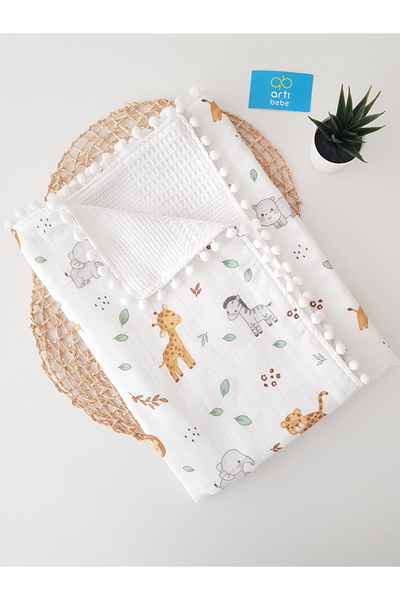 artıbebe Safari Double Layer Muslin Blanket |   100% Cotton Muslin Cloth |   ...