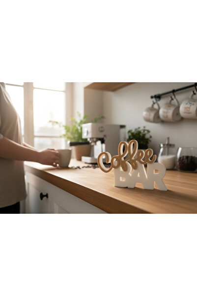 Dekor Coffee Bar Dekoratif Masaüstü Yazı | Modern Mutfak & Kahve Köşesi Dekor...