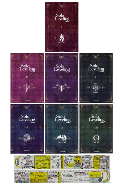 Komik Şeyler Solo Leveling 2-3-4-5-6-7-8. Ciltler Roman Seti + Özel Cetvel