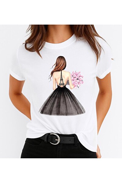 OEM Tricou de damă din bumbac 100% iubitoare de Paris