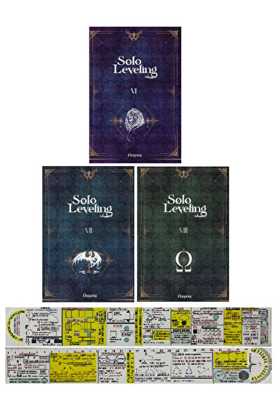 Komik Şeyler Solo Leveling 6-7-8. Ciltler Roman Seti + Özel Cetvel