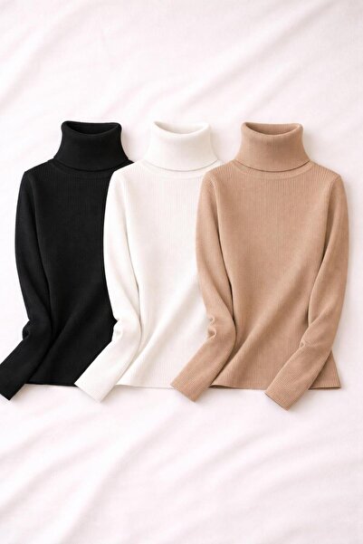 LUPERCUS Women's 3-Piece Ade High Neck Turtleneck Long Sleeve