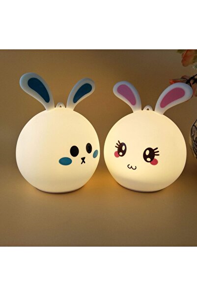 Generic Rabbit Lamp For Children Baby Kids Bedside Multicolor Silicon Touch S...