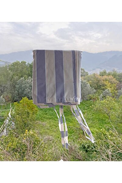 SHY TEKSTİL Luxury First-Class Elegance Gray Cream Color Balcony Curtain with...