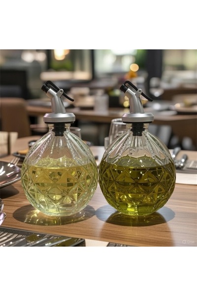 Trend Home Life Crystal Elegance Glass Olive Oil Sunflower Oil Bottle Dining ...