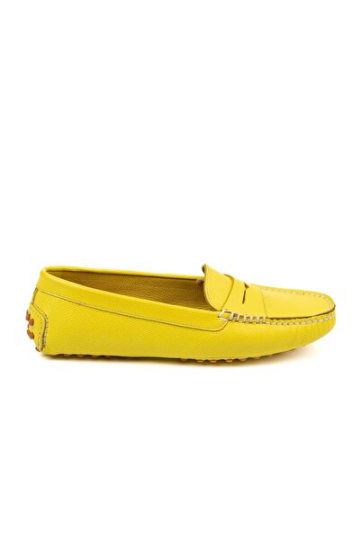 VİVENS MODA Orthopedic genuine leather shoes |   Yellow