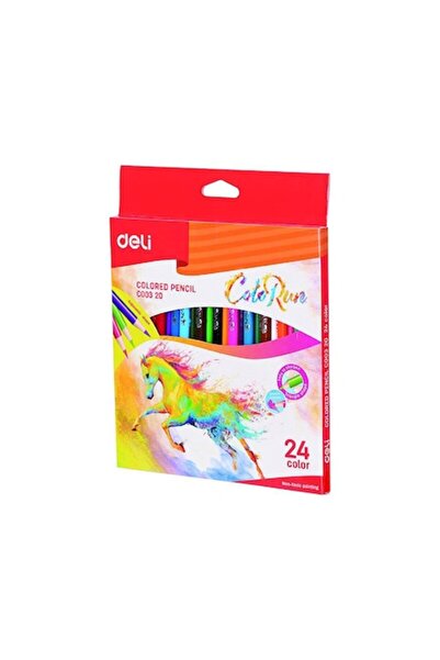 Deli Creioane colorate 24 de culori ColoRun C003