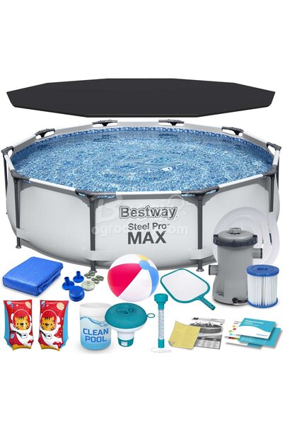 Other Basen ogrodowy stelażowy 305 x 76 cm 17w1 Bestway 56408