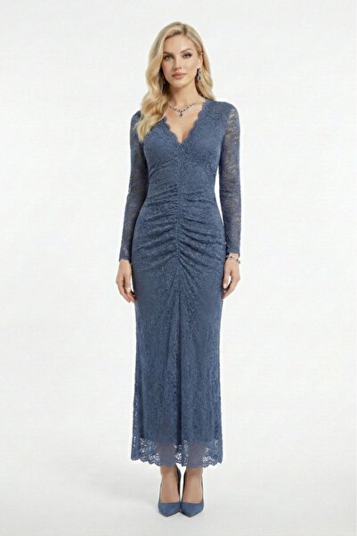 C & D Moda dantelli kadın balık elbise