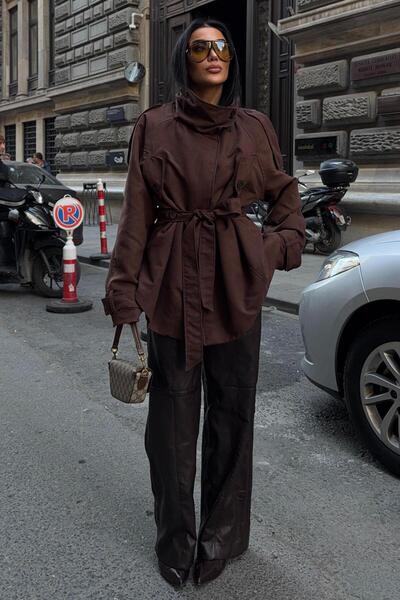 Lijuri Belted Suede Jacket 7107 R8-K-K3