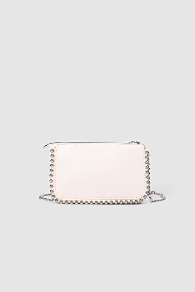 Store Bead Detailed 3 Compartment Women's Sling Bag