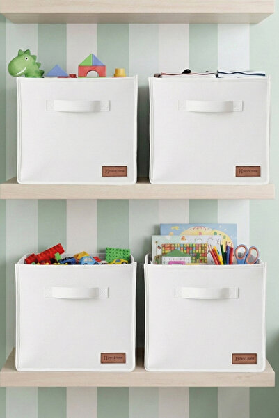 PH Prendi Home 4-Piece White Unbacked Storage Box 28X28X28 Decorative Organiz...