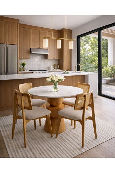 silla Concept Döküm Mermer Yuvarlak Üst Tablalı Boğum Ayaklı Zion Sandalyeli ...