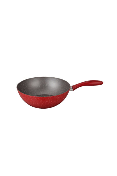 Voltz Wok Pan Oliver  28x8cm, Marble Coating, Induction, Red