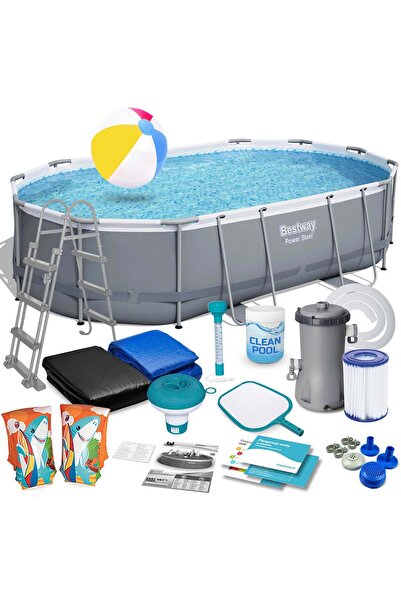 Other Basen ogrodowy stelażowy 488 x 305 x 107 cm 18w1 Bestway 56448