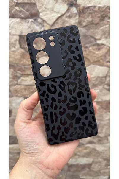 Vip Case Vivo V29 Compatible Leopard Patterned Silicone Shock-Absorbing Class...