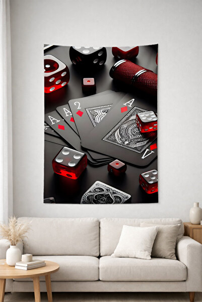 HalıOnline Gamer Konsol Desenli Duvar Örtüsü Duvar Halısı