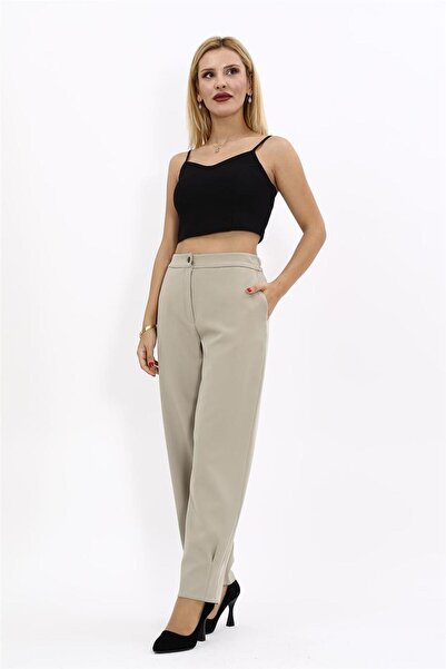 ÖNDER ÖZSOY Sports Women's Trousers with Elastic Back and Pockets - Bamboo