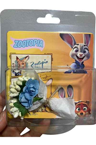 BalonKasaba Mini Buket Love Flowers Zootopia Tasarım Koleksiyonluk, Sevgiliye...