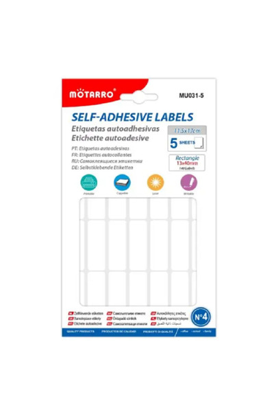 MOTARRO Adhesive Labels MU031-5 – Self Adhesive Stickers for Office, School &...