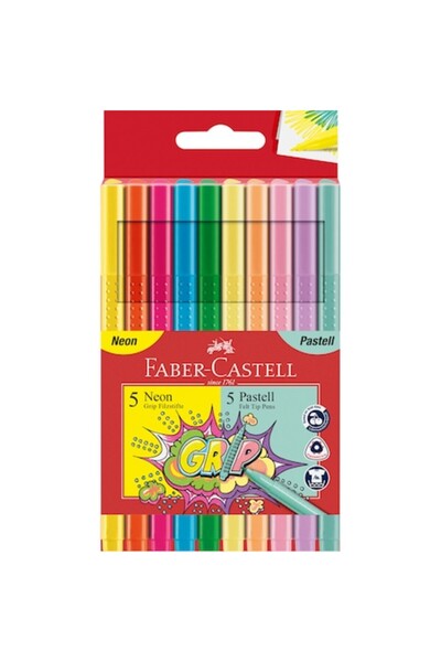 Faber Castell Faber-Castell 10 Pastel and Neon Colors