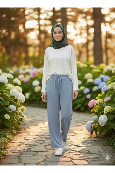 KMKkombin Women's Soft Textured Loose-Leg Youthful Sports Pants