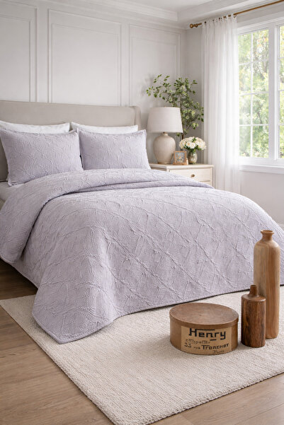 BED LİNE Yatak Örtüsü Çift Kişilik Aspen Gri