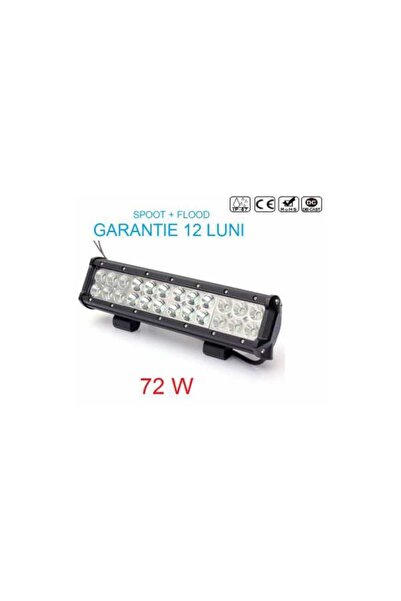 OEMS Bară LED auto dreapta, 31 cm, spot sau flood, 12v-24v, 72w