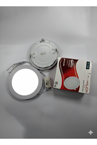 Helios 15W Beyaz Işık Led Spot Panel Lamba Dahili Trafolu Dış çap 18.8 İç çap...