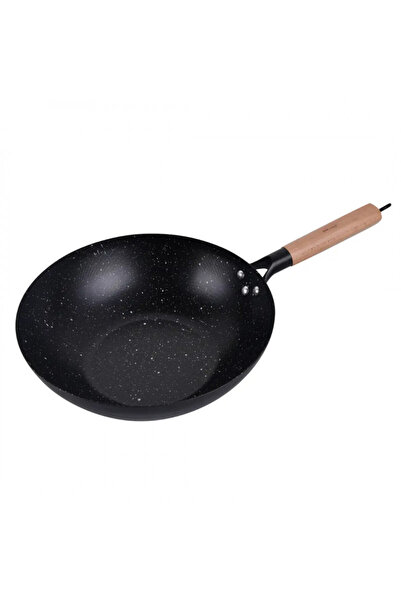 Kinghoff KH 1983 Wok Pan, 30 cm, Marble Coating, Induction, Black