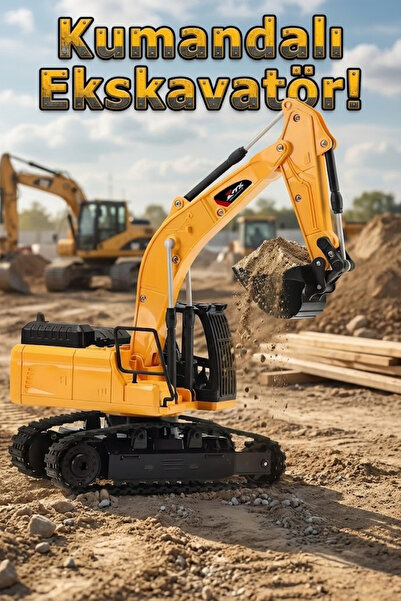 craftivio Uzaktan Kumandalı Şarjlı Kepçe Ekskavatör - Sesli Işıklı Hareketli ...