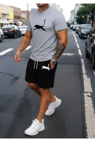 özcstore SET TRICOU ȘI PANTALONI SCURTĂ CU IMPRIMEU TIGRU PENTRU FEMEI / BĂRBAȚI